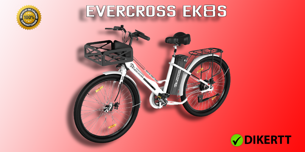 EVERCROSS EK8S Bicicleta eléctrica con suspensión delantera ajustable