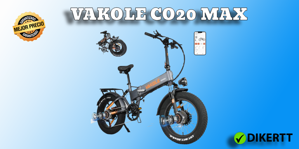 Análisis y opiniones VAKOLE CO20 MAX Bicicleta eléctrica Plegable